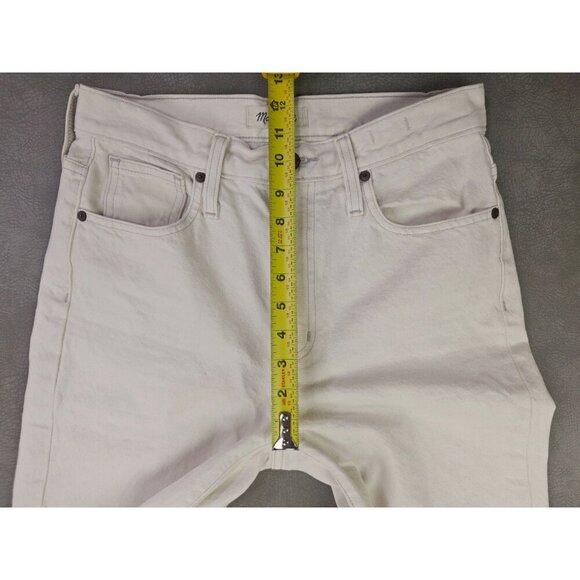 Madewell Size 26X29 Womens Vanilla Retro Crop Bootcut Denim 5 Pocket Logo Jeans - Picture 2 of 13